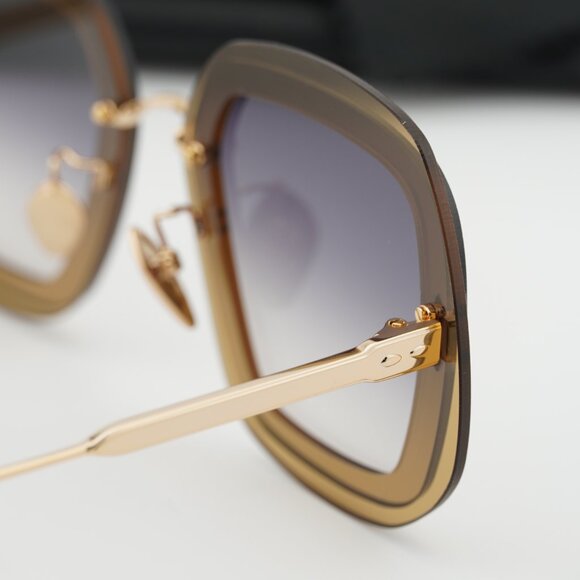 Isabel Marant IM 0047/S 0DYG 9O Geometric Sunglasses - Gold/Yellow/Smoke main image 4